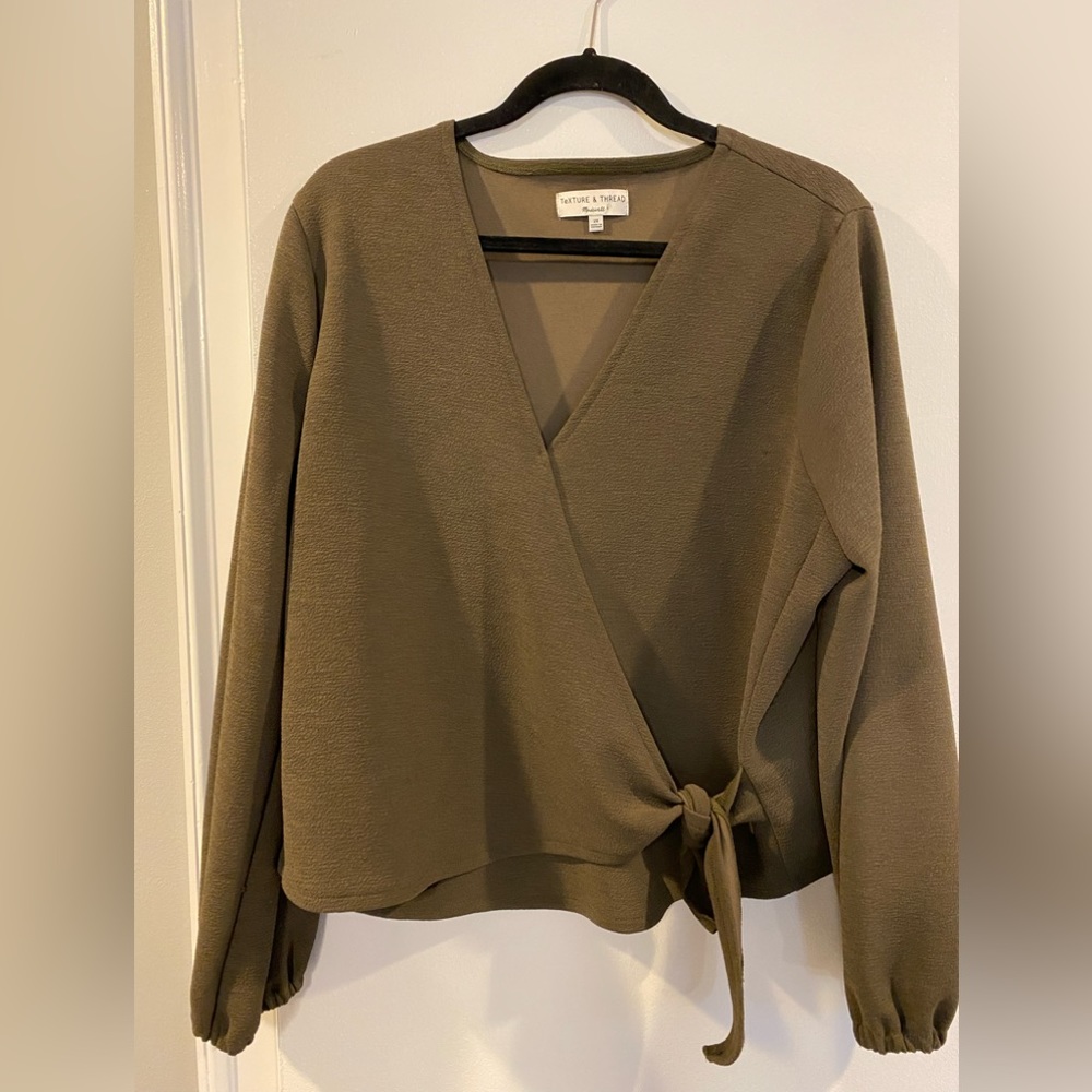 Madewell Blouse, Moss Green, 2X